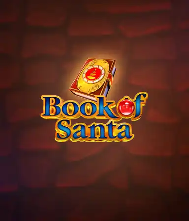 Uma exibição vibrante de o slot online temático de férias Book of Santa da Endorphina, mostrando Papai Noel, um livro festivo e decorações de festas.